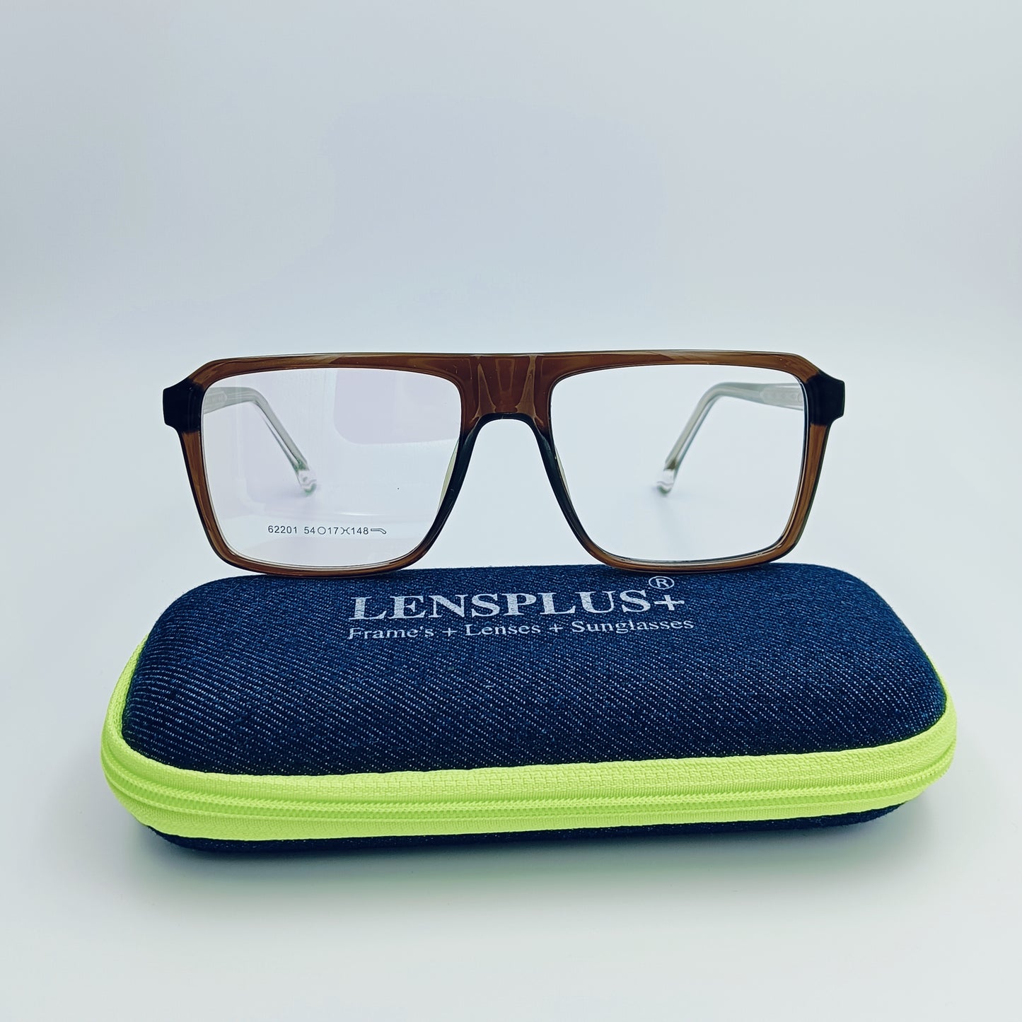 LENSPLUS+ Beown fiber frame for unisex