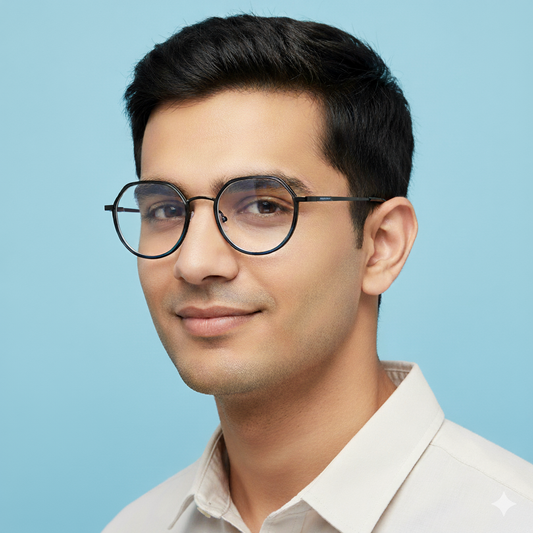 LENSPLUS+ Metal+  fiber frame for unisex .