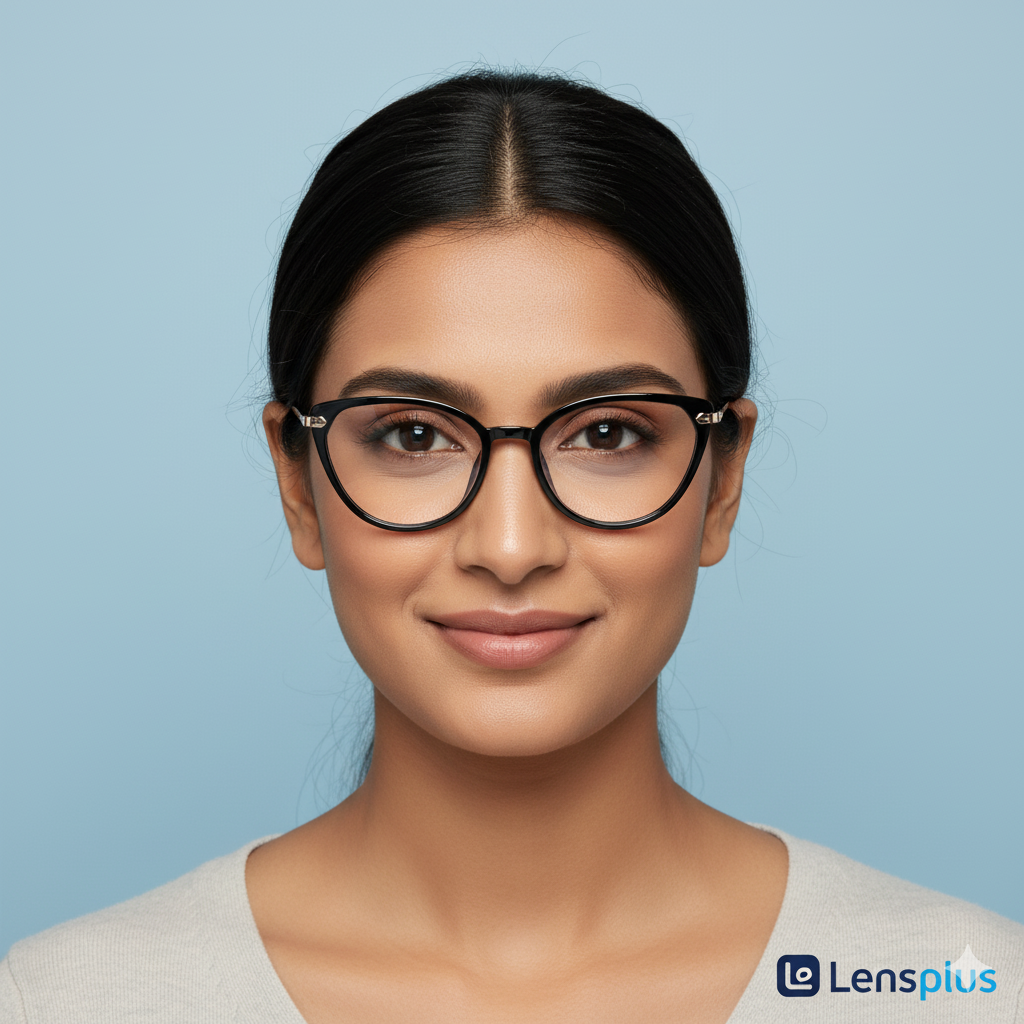 LENSPLUS+ Black Acetate  frame for Women