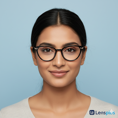 LENSPLUS+ Black Acetate  frame for Women