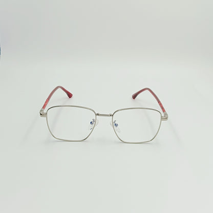 LENSPLUS+ Silver Metallic frame for unisex