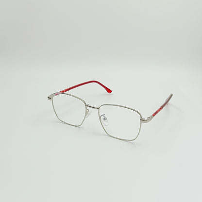 LENSPLUS+ Silver Metallic frame for unisex