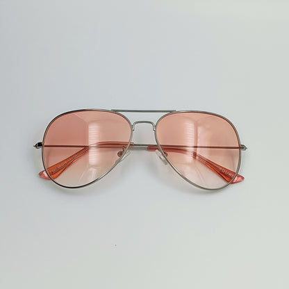 LENSPLUS+ Orange lite Rectangle Metallic Sunglass for unisex