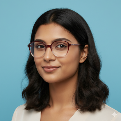 LENSPLUS+ Red fiber frame for Women