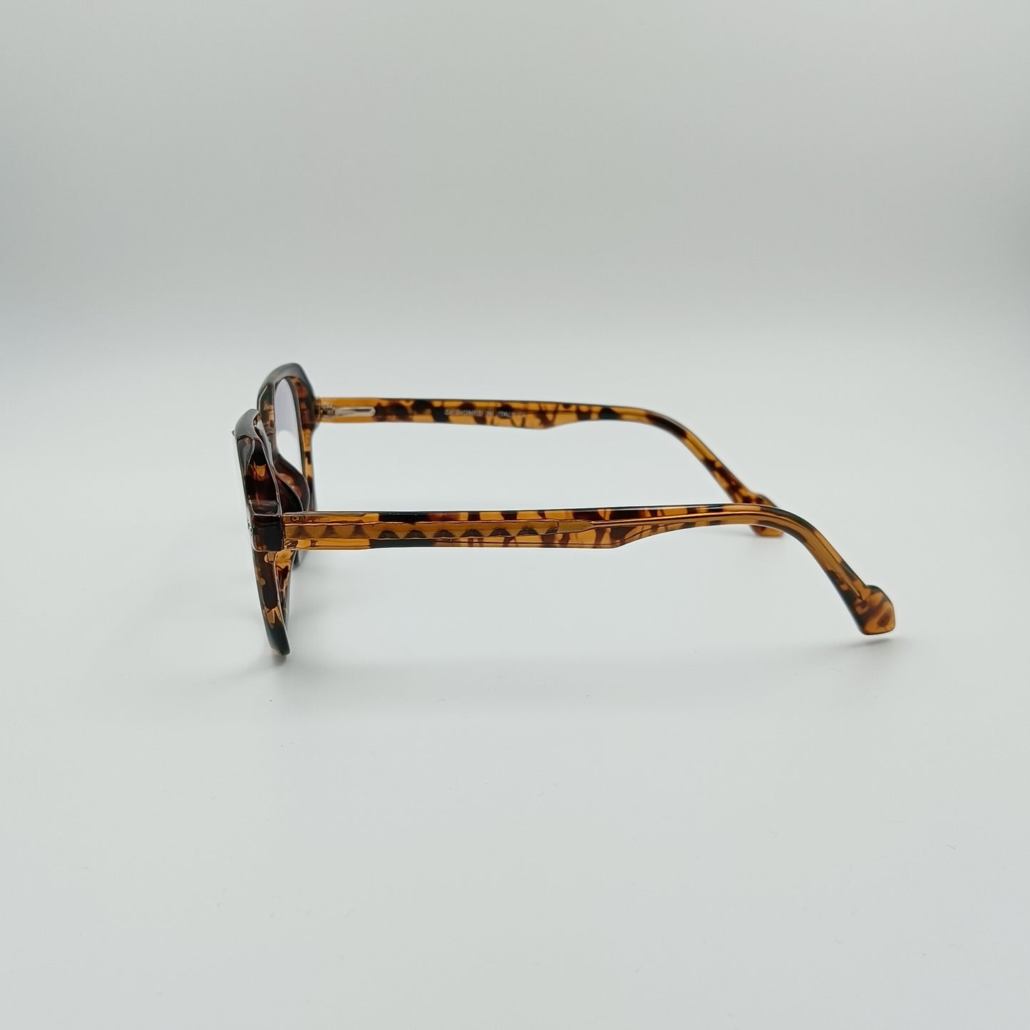 LENSPLUS+ Brown Tiger Print fiber frame for unisex