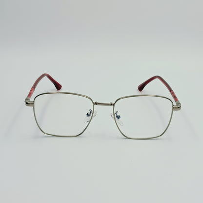 LENSPLUS+ Silver Metallic frame for unisex
